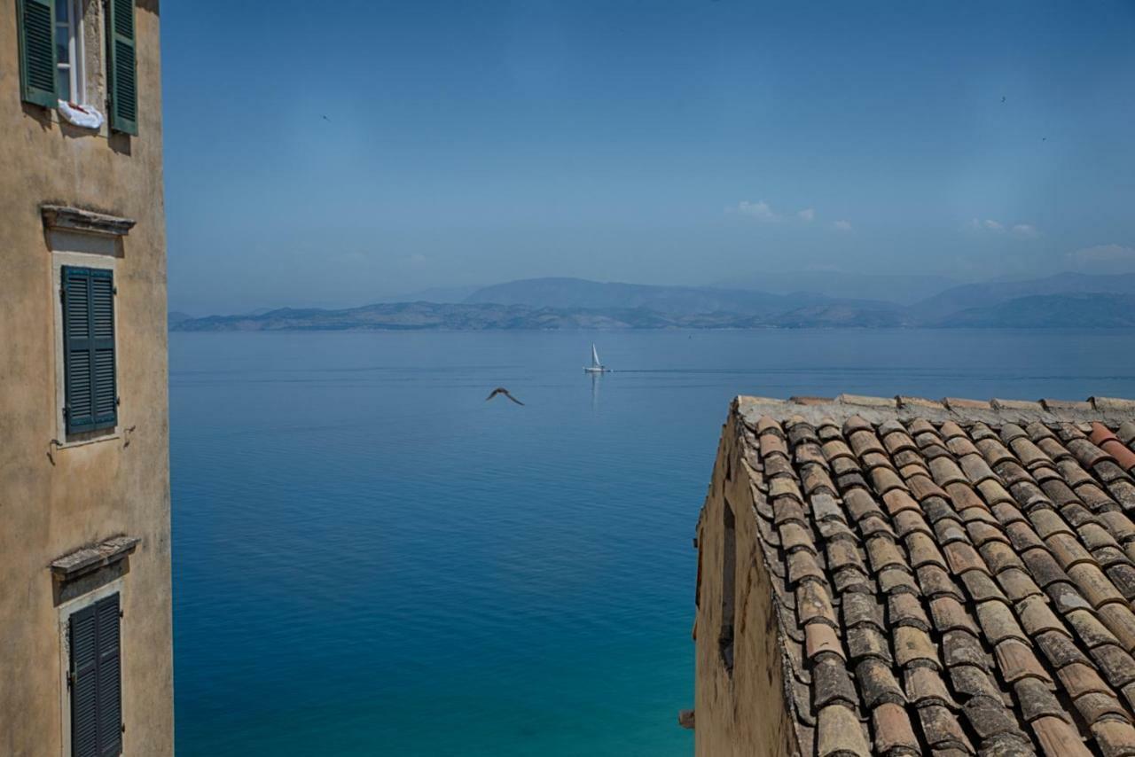 Serene Sea View Apartment In Corfu Old Town Exterior foto